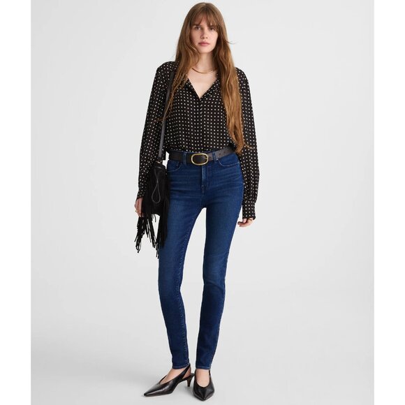 Madewell High Rise Skinny Jeans Stretch Denim Darker Wash - Picture 1 of 9